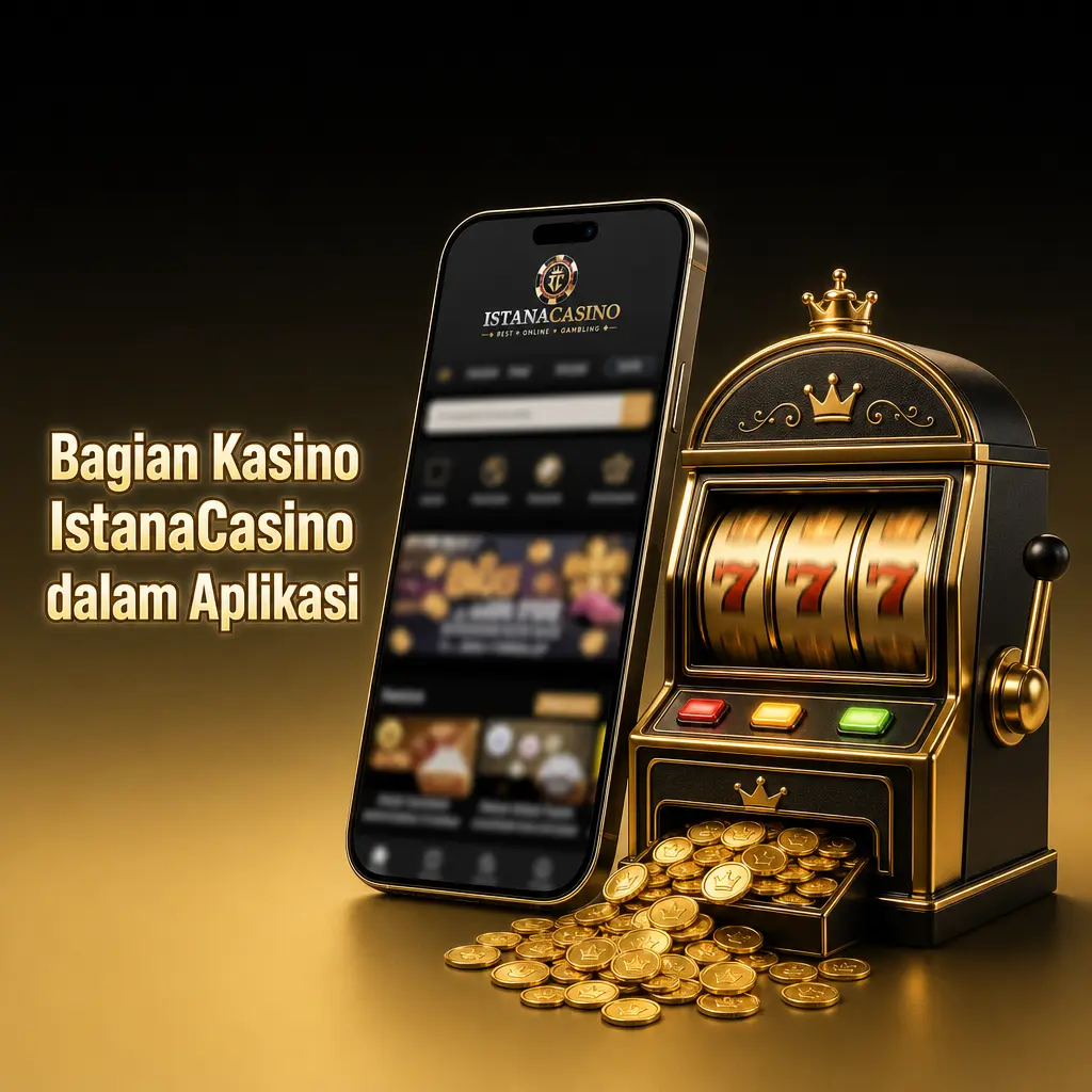 Tampilan kategori kasino online IstanaCasino di aplikasi