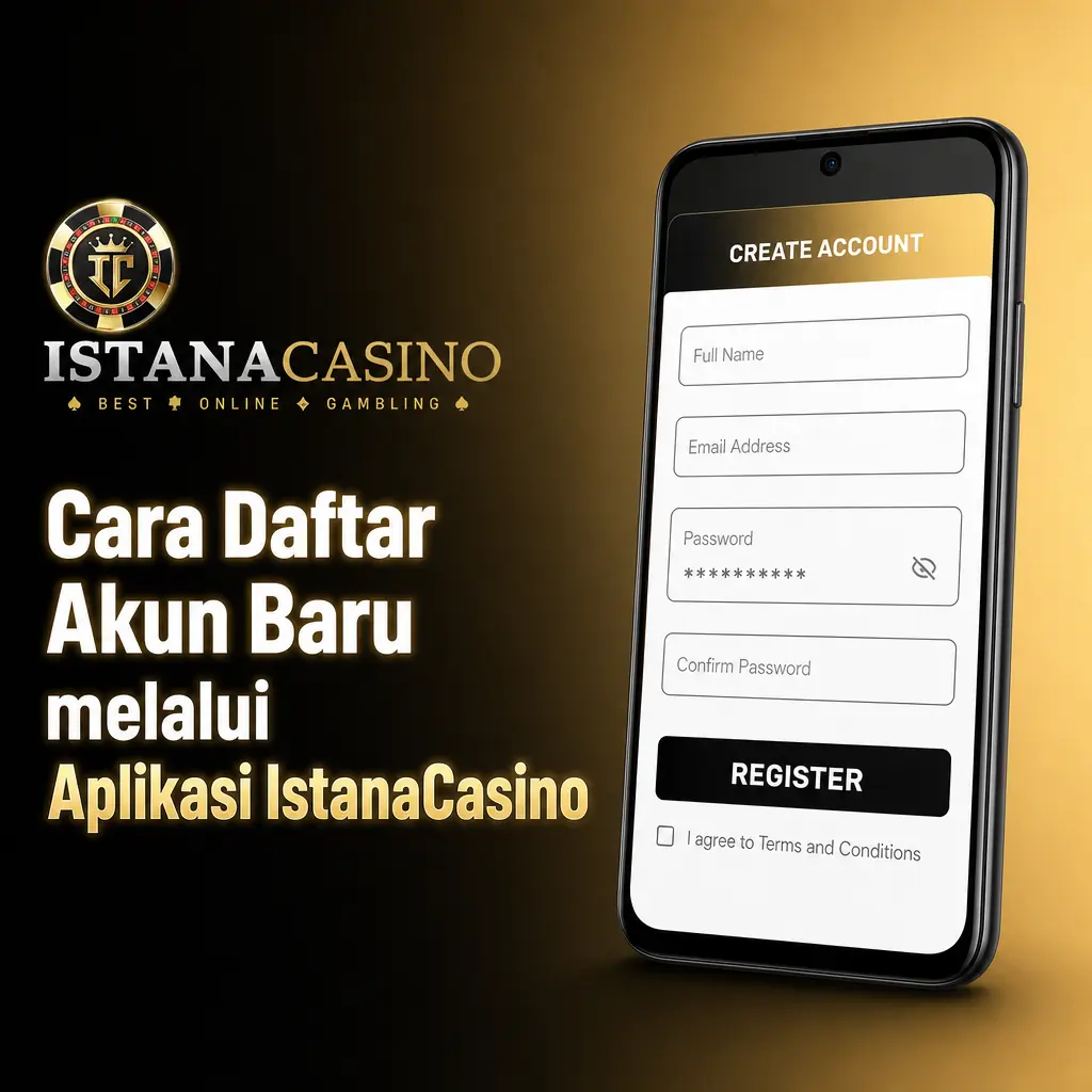 Tampilan aplikasi IstanaCasino saat pendaftaran akun
