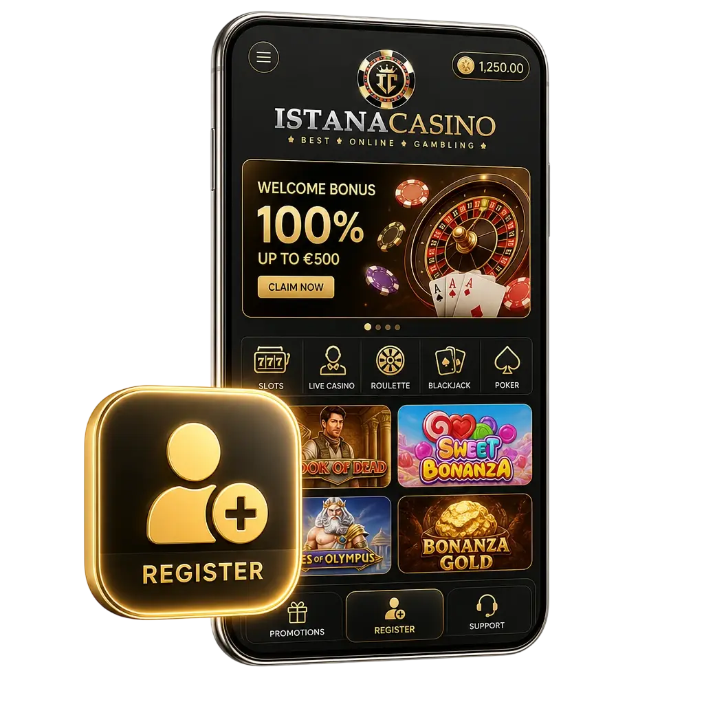 Tampilan pendaftaran akun IstanaCasino