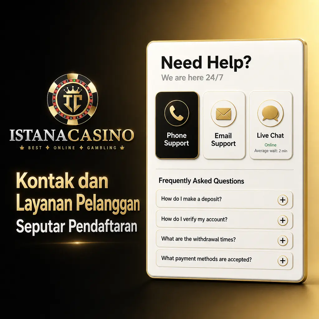 Tim layanan pelanggan IstanaCasino membantu pengguna
