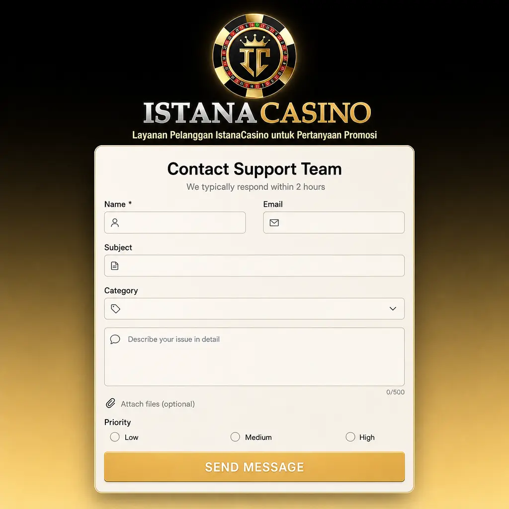 Tim layanan pelanggan IstanaCasino siap membantu pengguna
